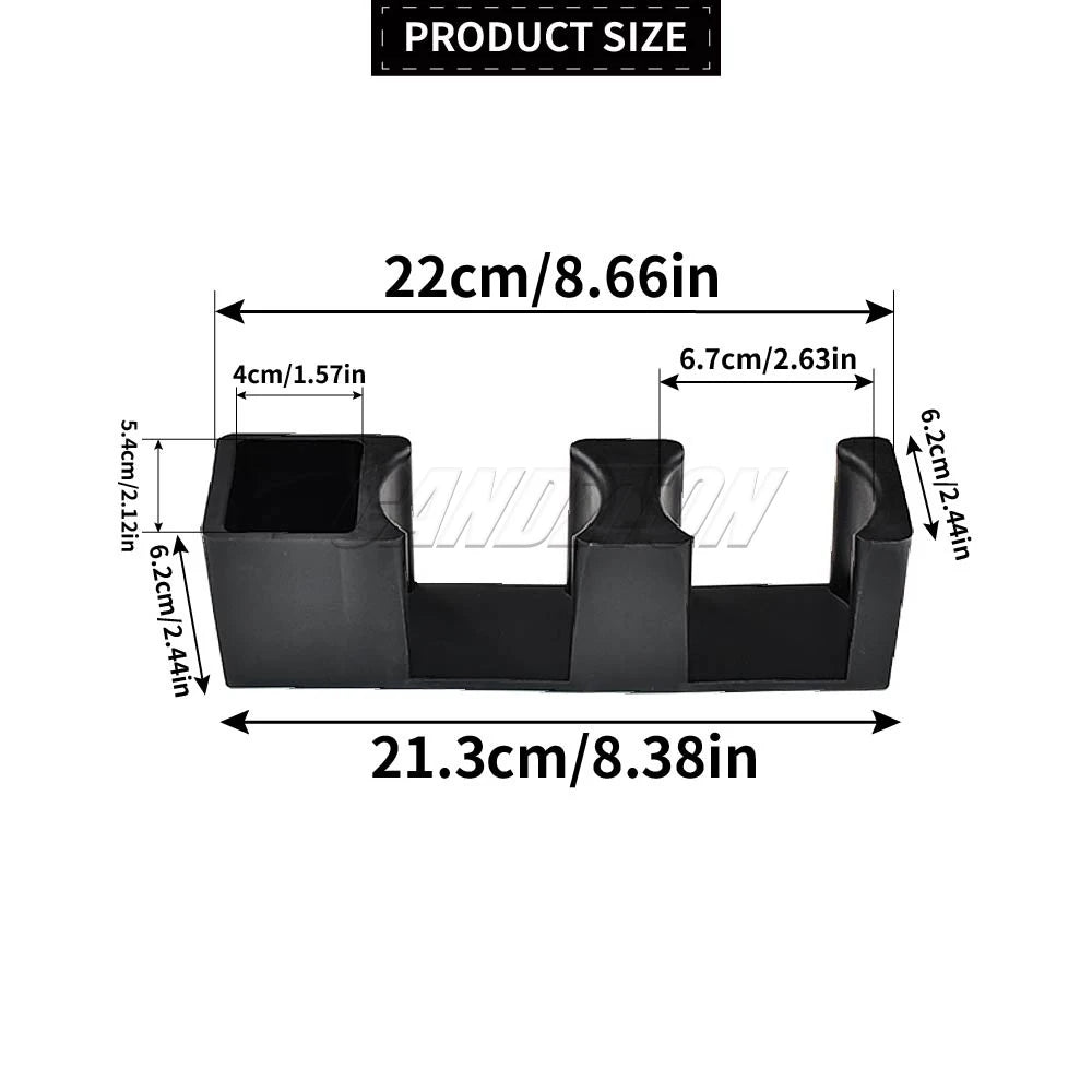1 Pc New Center Console Storage Box Drink Dual Cup Holder ABS Black For BMW E32 E34 5 7 Series Easy Installation Car Accessories