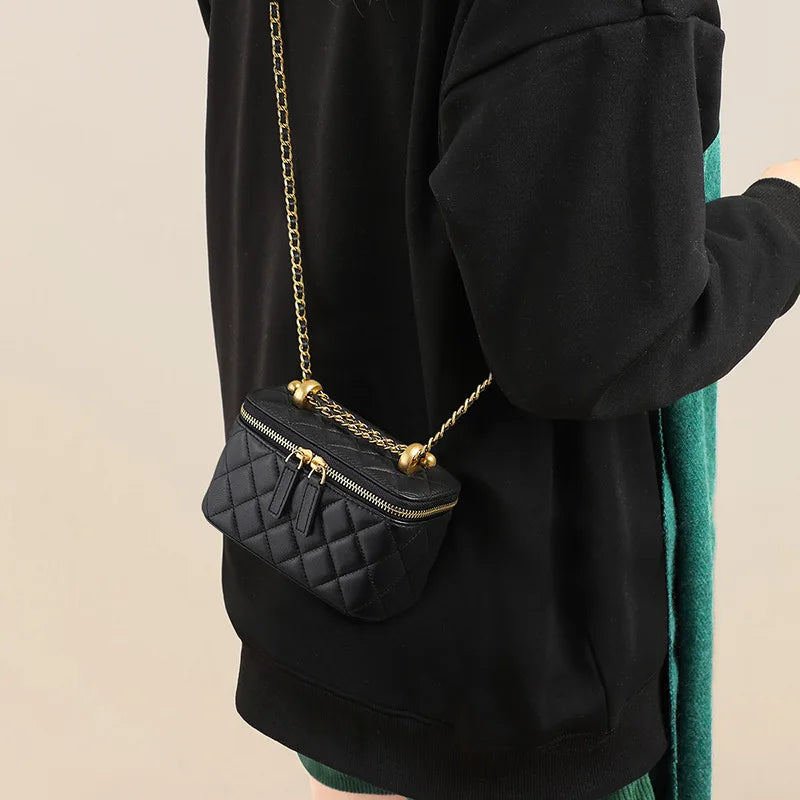 Luxury Mini Box Crossbody Bags Small Chains Shoulder Bag Square Purses and Handbags Sling Bag Tote Clutch for Women Brands 2026