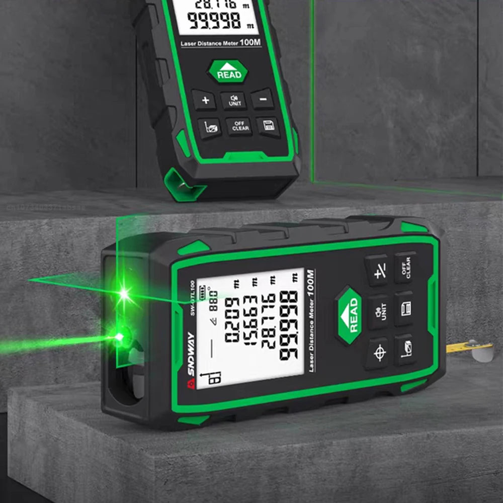 SNDWAY Cross Laser Distance Meter with Tape Measure 3 in 1 Digital Rangefinder Vertical & Horizontal Laser Range Finder