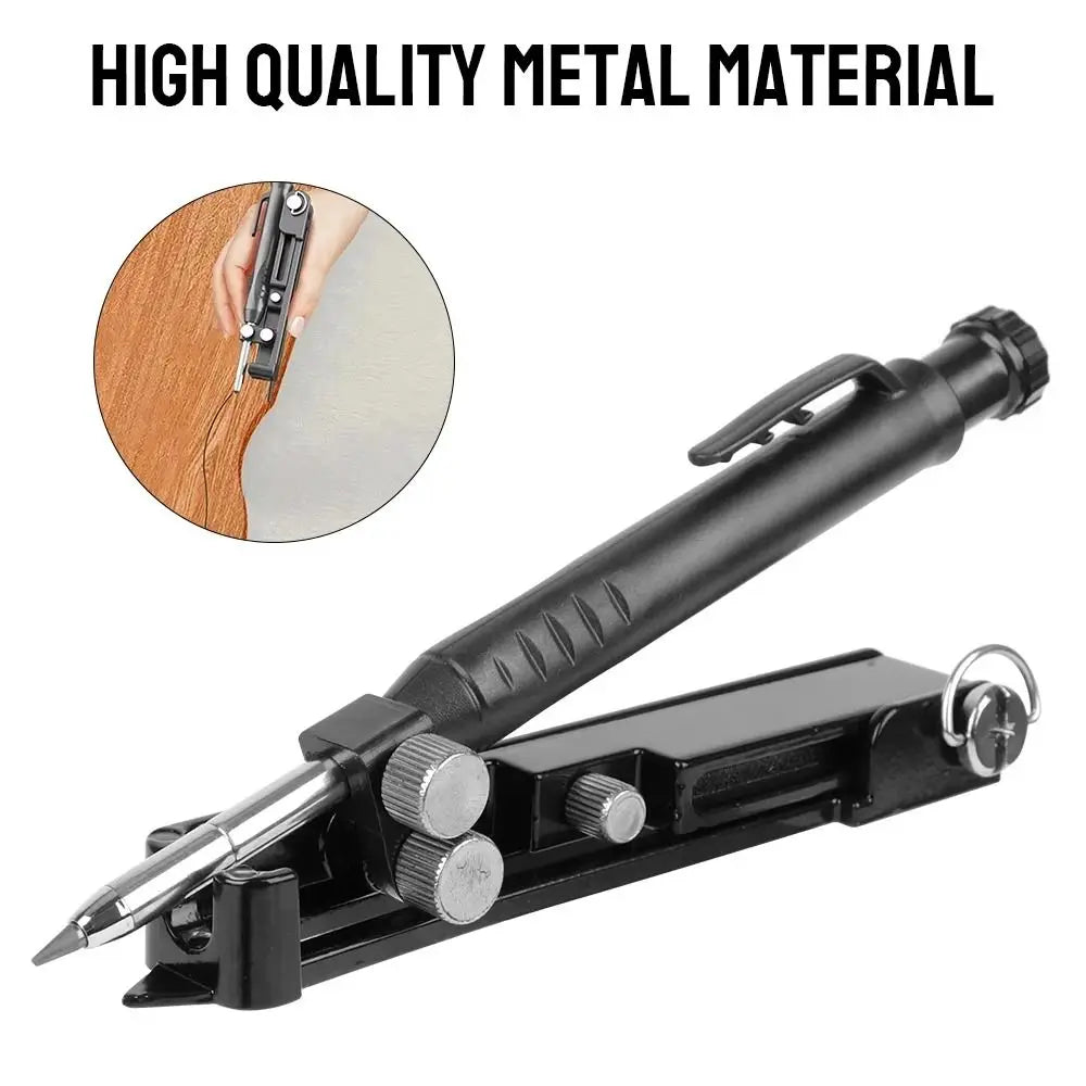 Aluminum Alloy/ ABS Scribing Tool Adjustable Design Deep Hole Pencil Contour Finder Metal Construction Precise Measurement