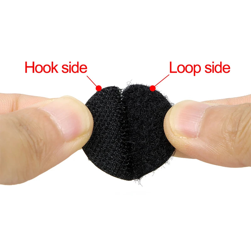 30/102Pairs Self Adhesive Fastener Tape Dots Black White 10/15/20/25/30mm Strong Glue Adhesive Tape Round Coin Hook Loop Tape