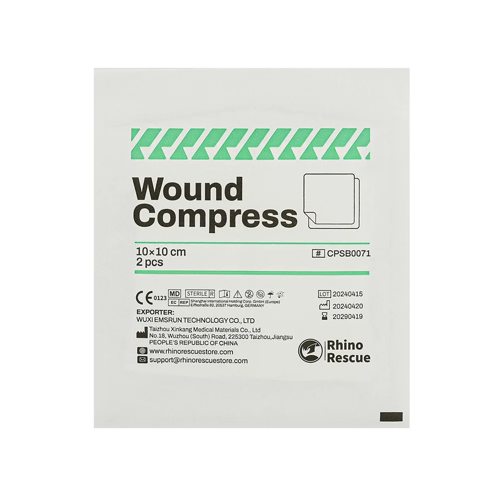 Rhino Rescue Large Sterile Gauze Pads 4x4in Sterile for Wounds Bulk 8ply Woven Gauze Sponges Gauze Pads Sterile Home 10PC