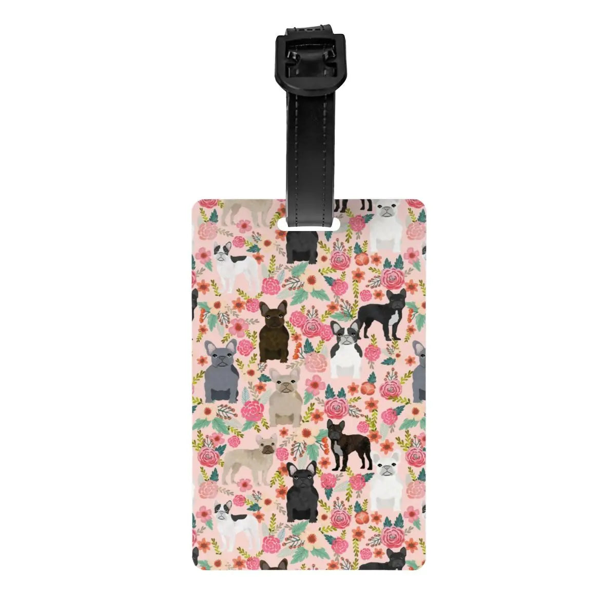 Funny Frenchies French Bulldog Luggage Tag for Suitcases Fashion Dog Animal Baggage Tags Privacy Cover Name ID Card