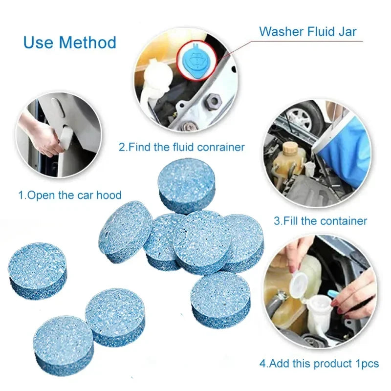 lots Car Windscreen Cleaner General Purpose Solid Wash Super Concentrate Antifreeze Degreasing Film Foamer Car Accessories