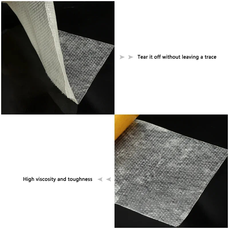 Double Sided Cloth Base Tape Strong Fixation Translucent Mesh Waterproof Traceless High Viscosity  Adhesive Stickers