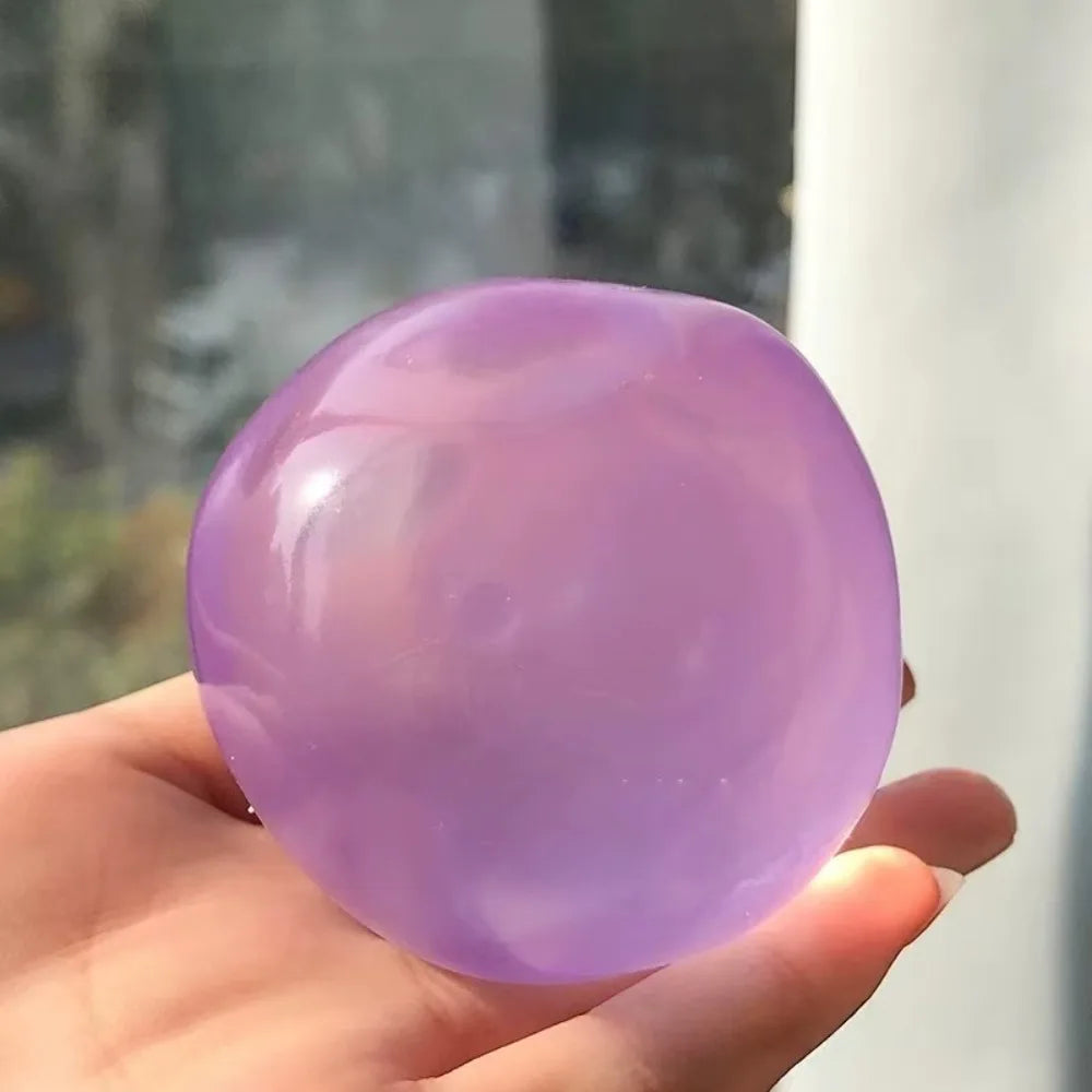 Soft Coconut Oil Stress Ball Stress Relief Non-rebound Squeeze Sensory Fidget Ball Reusable Shapeable Decompression Pinch Toy