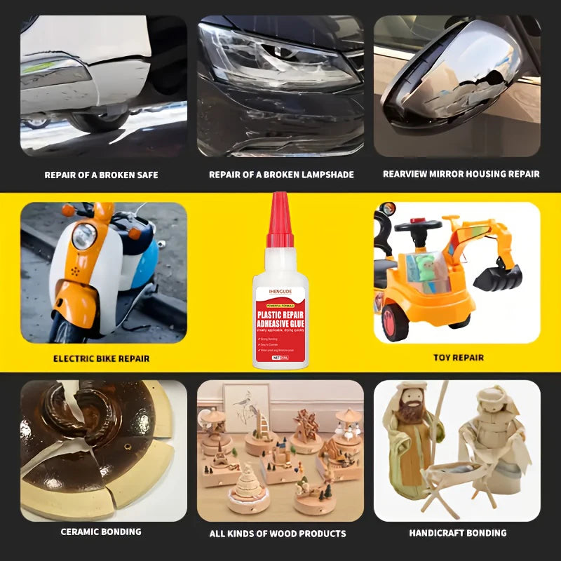 Rubber Glue, Super Strong Adhesive, Cures in 10 Seconds, Used for Tire Repair, Wood, Rubber, Metal, and Glass Repair