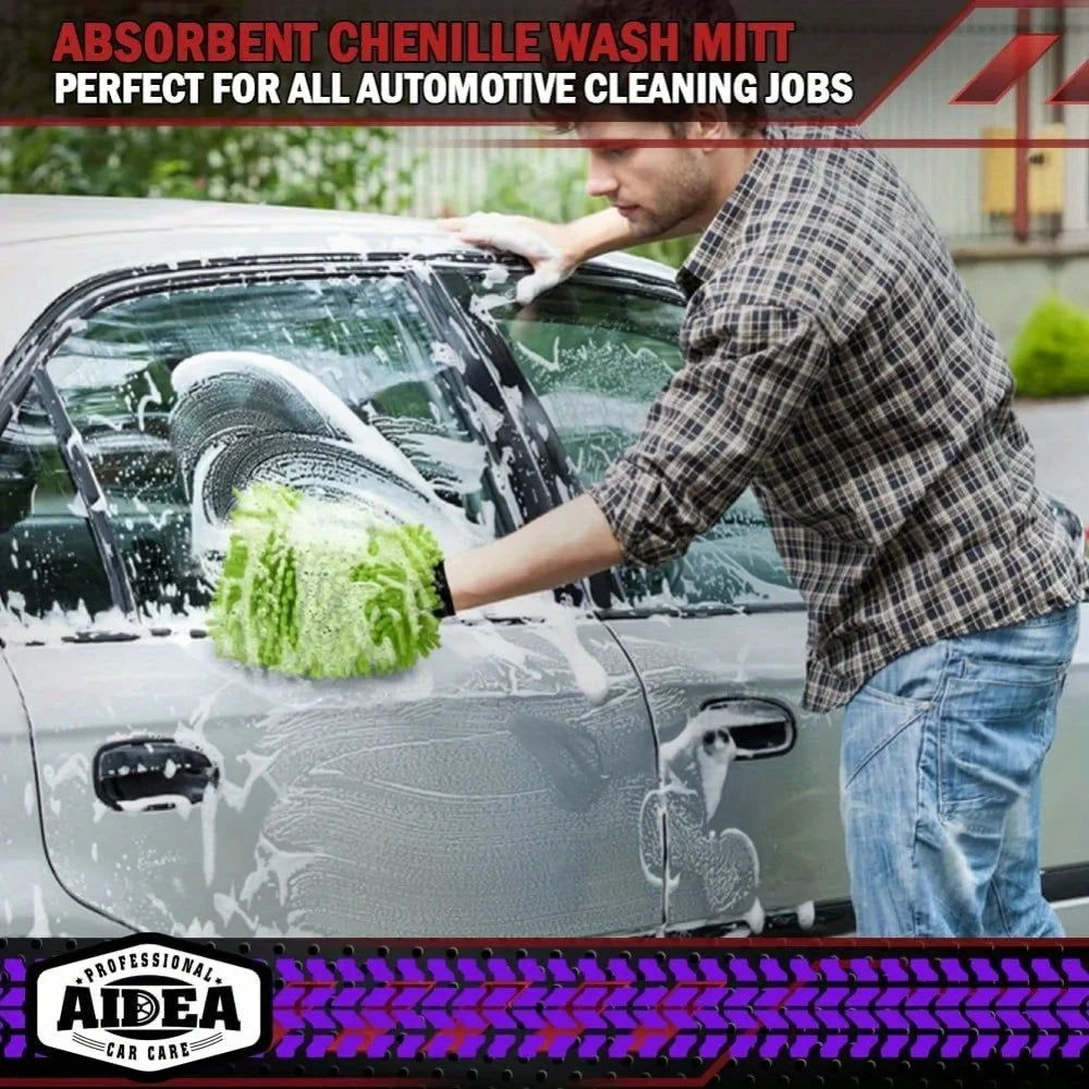1/2-piece set Electric Bicycle Car cleaning microfiber Soft Anti-scratch for Car Wash Multifunction Thick Cleaning Glove