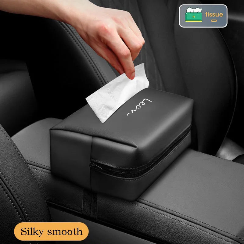 Car tissue bag seat back sun visor hanging tissue bag for SEAT Leon 5f Mk2 Mk3 Tarraco Cupra Mii
