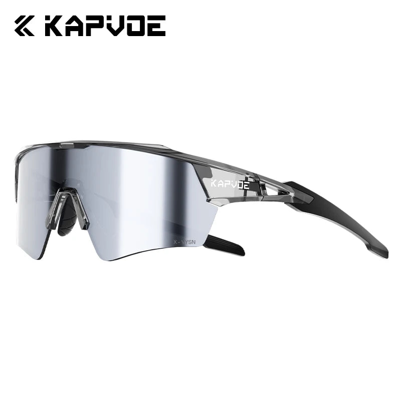 Kapvoe Hot Shadowless Photochromic Cycling Glasses Lighteight UV400 Sunglasses Men Women Bike MTB Eyewear Riding Outdoor Running