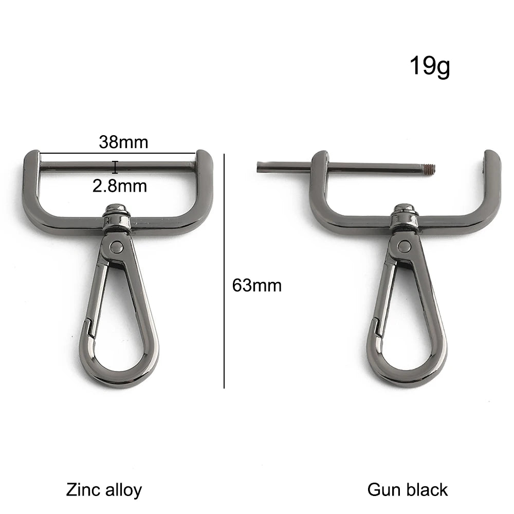 10/40/80PCS 15-20-25-32-38mm Detachable Snap Hook Swivel Clasp Rotating Buckle For Crossbody Bags Dog Collar Rope Accessories