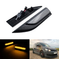 2x Amber LED Side Indicator Repeater Light For VW Caddy 4 MK4 2015-2020 Side Fender Marker Turn Signal Lights