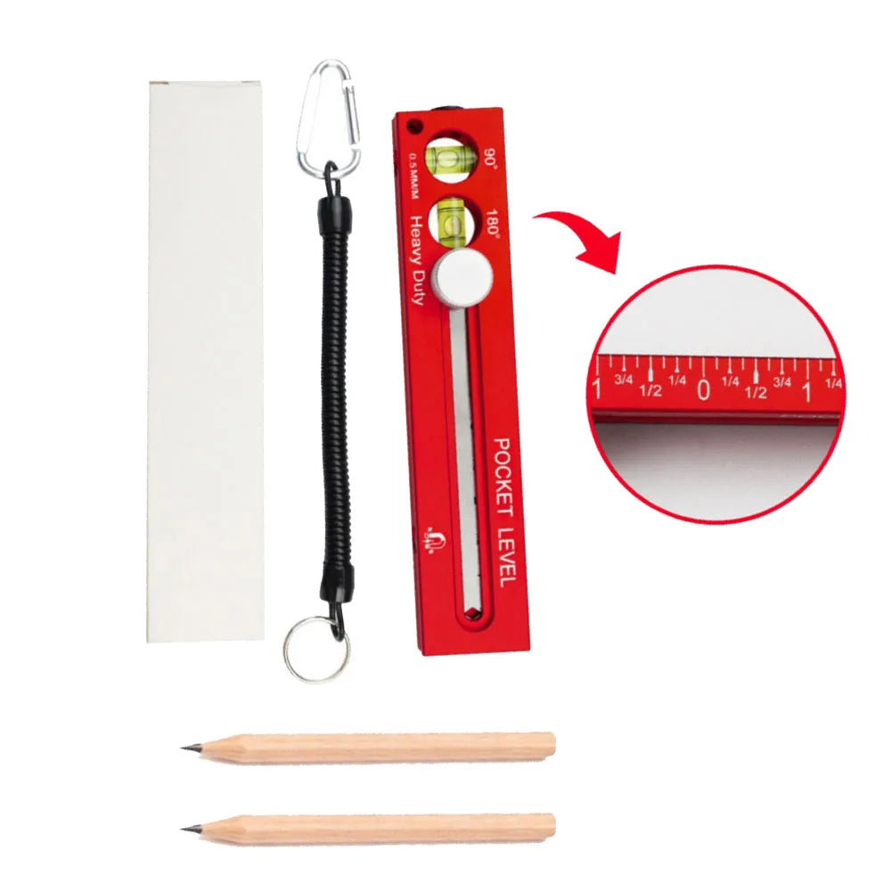 Aluminum Alloy Layout Tool with Stainless Steel Ruler Edge Rotatable Design and Dual Scale Readings for Accuracy