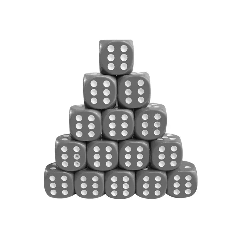 10PCS/Lot Dice Gray Dice Game Accessory 16mm
