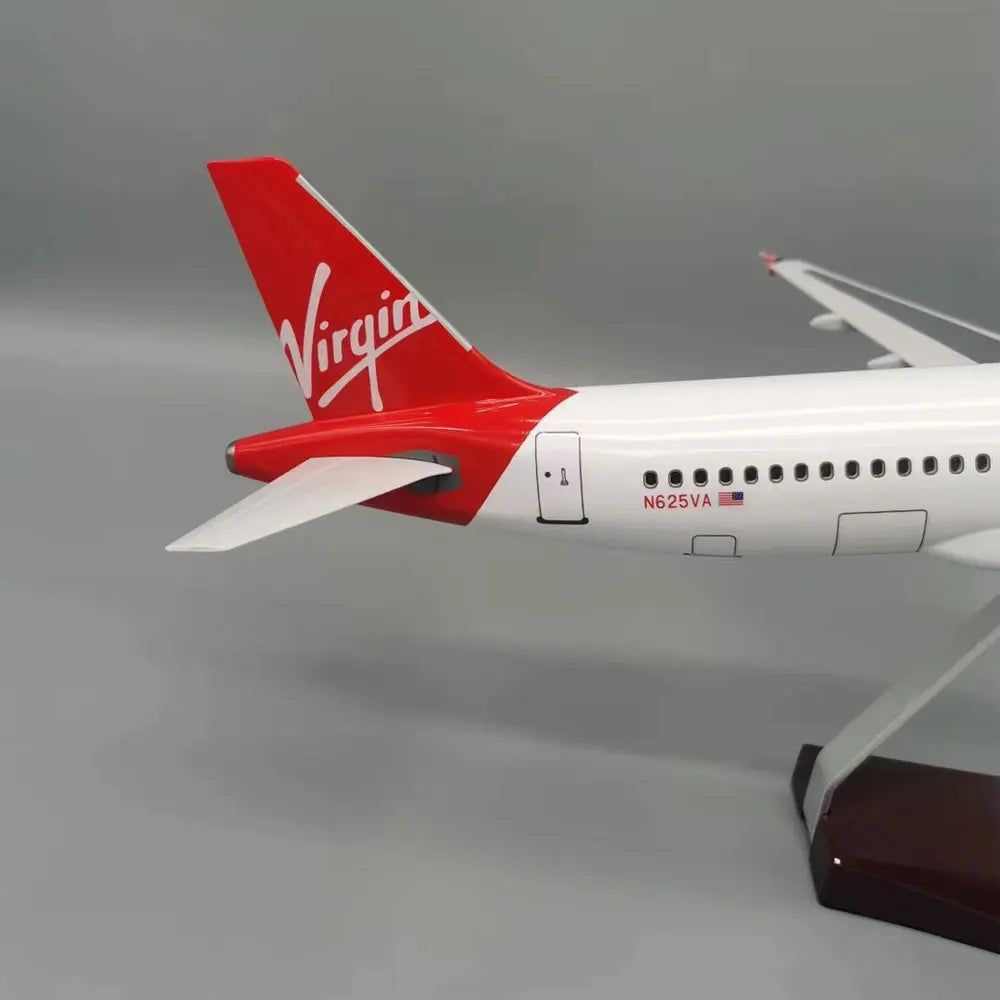 Aircraft Model Toy Kids 47cm Resin Miniature Plane A320 Virgin America Airlines Large Model Diecast Airplane Model Kits Gift By