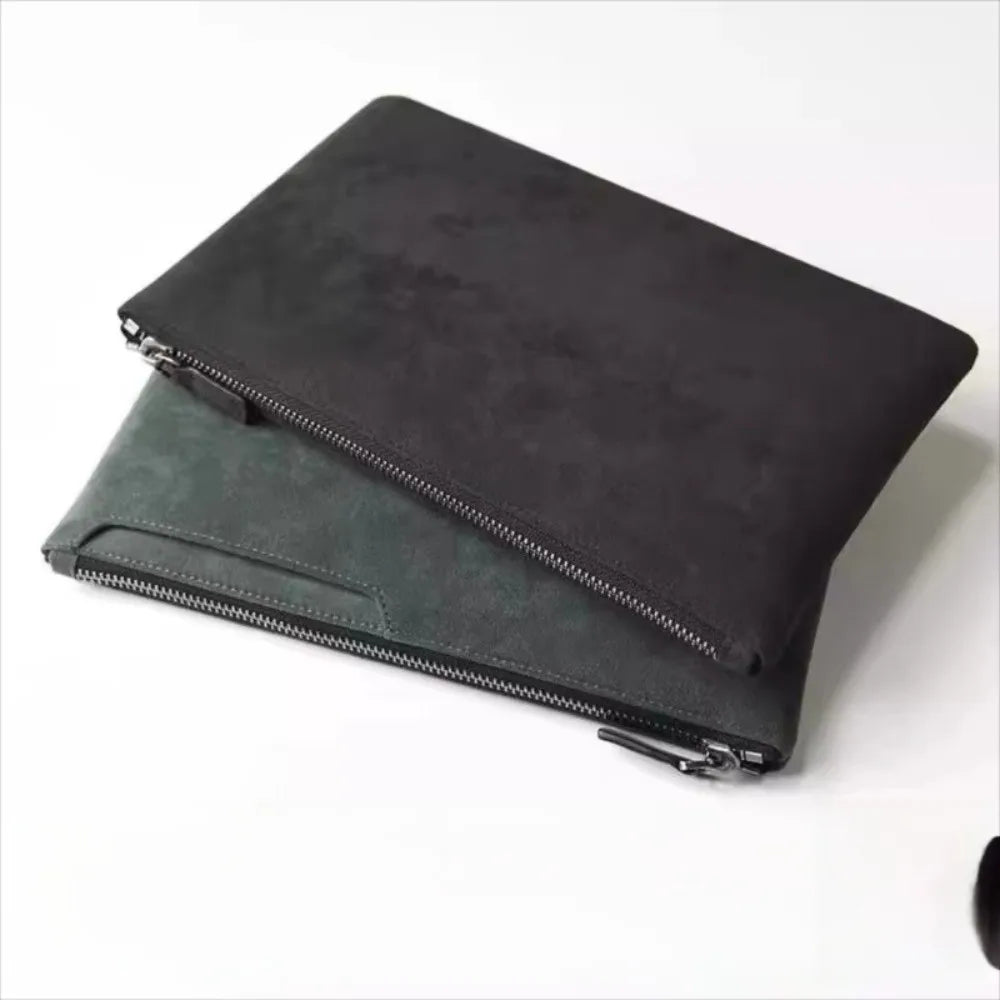 Gifts Portable Men's Business Clutch Bag Large Capaci Coin Purse Handheld Busin Soft Surface Ort Leather Wallet