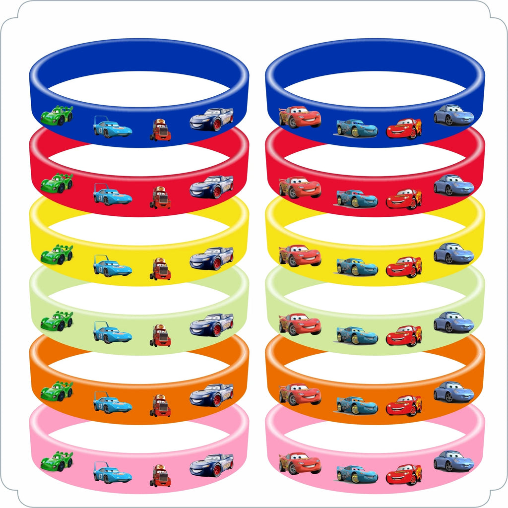 Race Car Party Favor Braclet Stamp Keychain Popcorn Box Party Decoration Cupcake Dessert Tower Kids Birthday Celebrations Favor