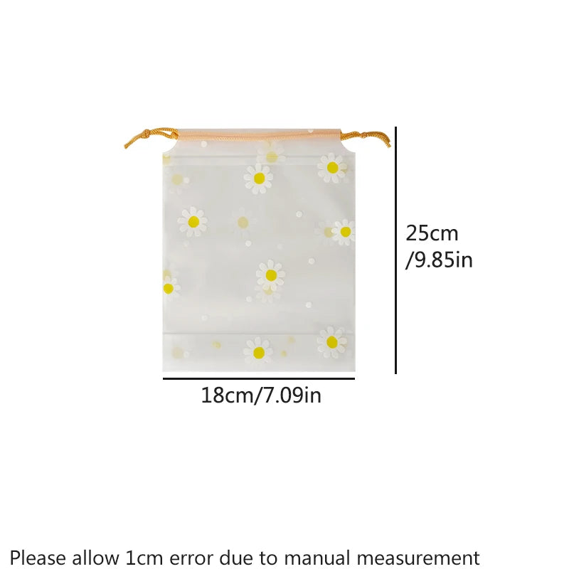 10pcs small chrysanthemum bouquet pockets, miscellaneous storage bags, shoes, socks, umbrella bags