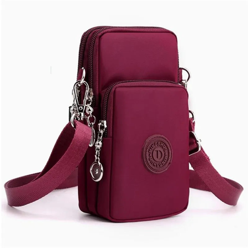 Stylish Beige Multi Pocket Crossbody Sling Bag Lightweight Phone Purse with Adjustable Strap Shoulder Bag for Women Everyday Use
