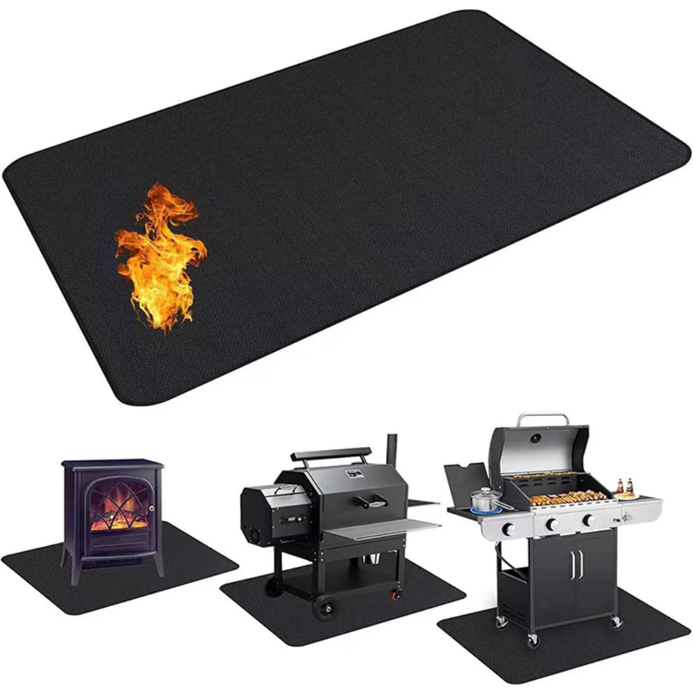 New Design Barbecue Heat Insulation Fireproof Mat Bbq Fire Pit Mat Silicone Fiberglass Heat Insulation Mat Bonfire Mat Fireplace