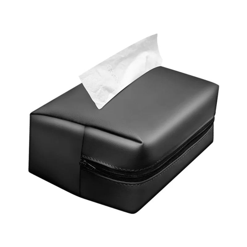Car Armrest Tissue Box Leather Auto Seat Back Paper Tower Storage Bag Universal Sun Visor Sunshade Tissue Holder