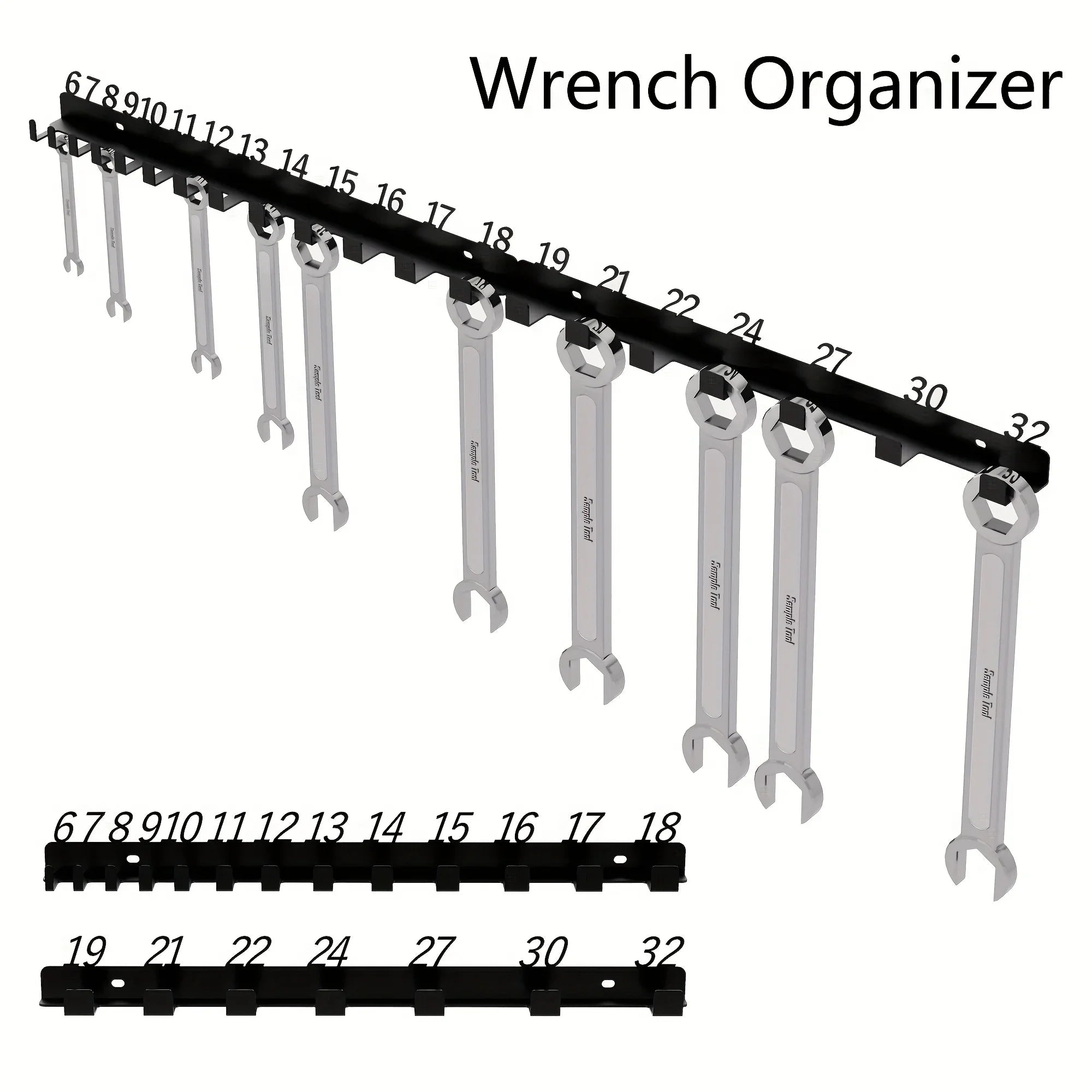 Durable Heavy-Duty Metal Wall-Mounted Screw Organizer with Numbered Slots (61 for #6,31 for #8, etc.)[Durable Screw Organizer]