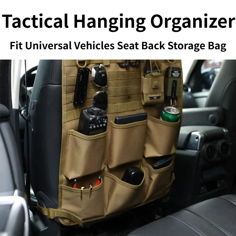 Camouflage Tactical Car Seat Back Storage Bag Vehicle Backrest Hanging Organizer Pocket Auto Interior Storage Spare Parts