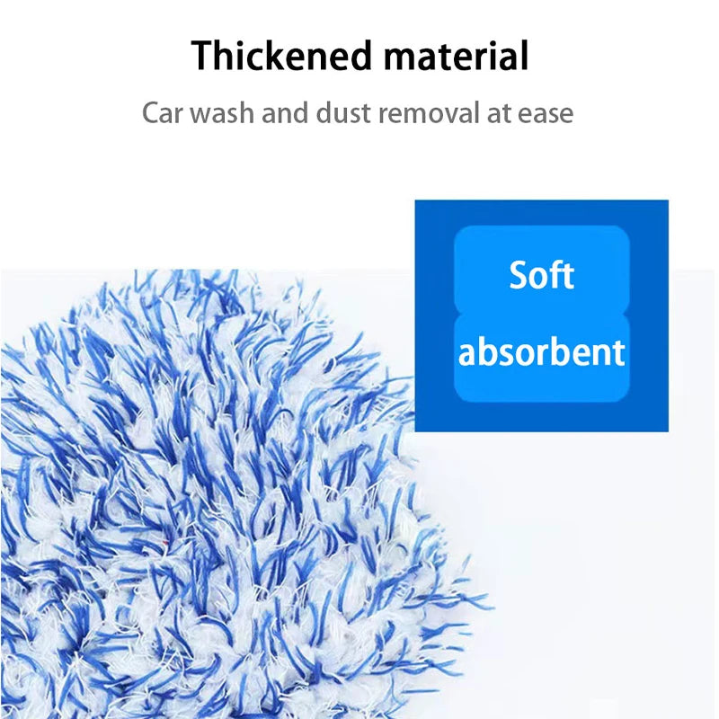 Super Soft Car Microfiber Wheel Detailer Wash Glove Thickening Two-sided Car Detailing Pocket Mitt Car Wash Products