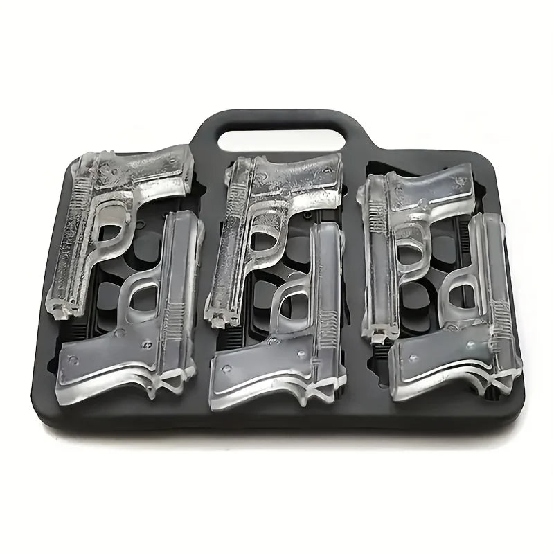 Creative Ice Cube Tray Mold Ice Cream Maker 3D Gun Shape Ice Cube Mould Cold Drink DIY Bar Whiskey Wine Ice Maker Accessories