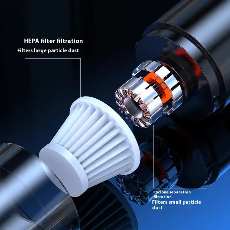 Wireless Dual Purpose Suction And Blowing Vacuum Cleaner Dual Use For Home And Car High Power Powerful Vacuum Cleaner Black