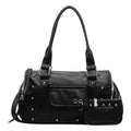 Fashionable Large-capacity Rivet Motorcycle Bag, New Women's Versatile Handbag, High-end Commuting Crossbody Bag, for Daily Use
