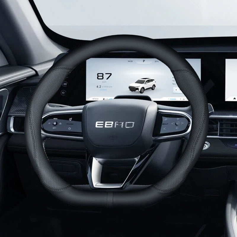 Car Steering Wheel Cover For Ebro S400 S700 S800 S900 2025 2026 2027 Leather Protector Anti Slip Wear-resistant Auto Accessories