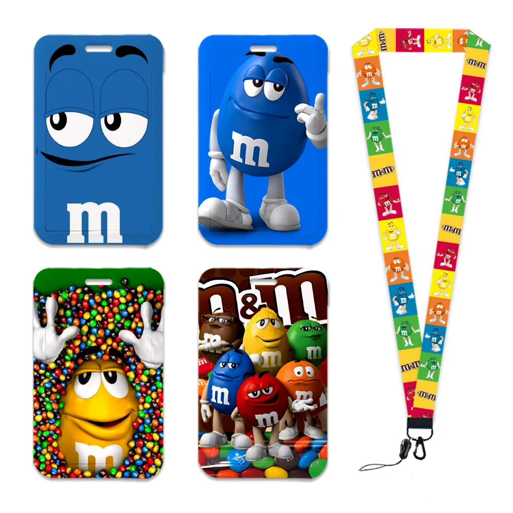New Candy Design Lanyard Keychain ID Bus Card Cover Student Badge Holder Pass Hang Rope Lariat Gifts Keys Straps Accessories