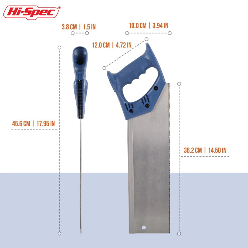 Hi-Spec 360mm 14" 65MM Pruning Saw Steel Blade Folding Hand Saw Collapsible Sharp For Woodwork/ DIY / Household Cutting Tools