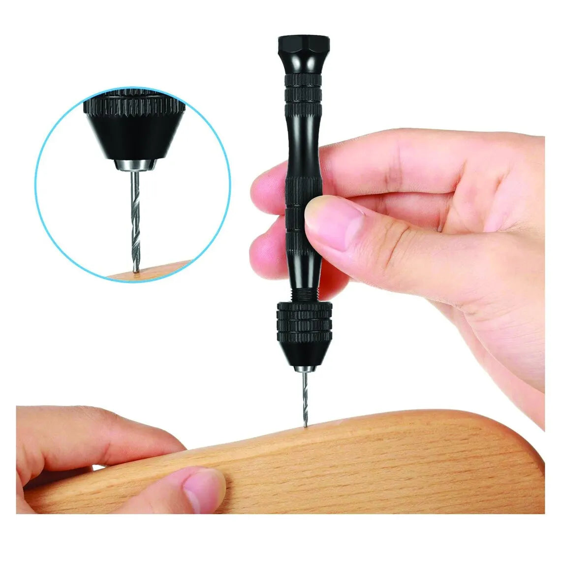 Hand Drill Set - Manual Pin Vise with 10 Mini Drill Bits 0.8 - 3 mm for  Jewelry MakingResin, Hobby Projects Push Hand Drill