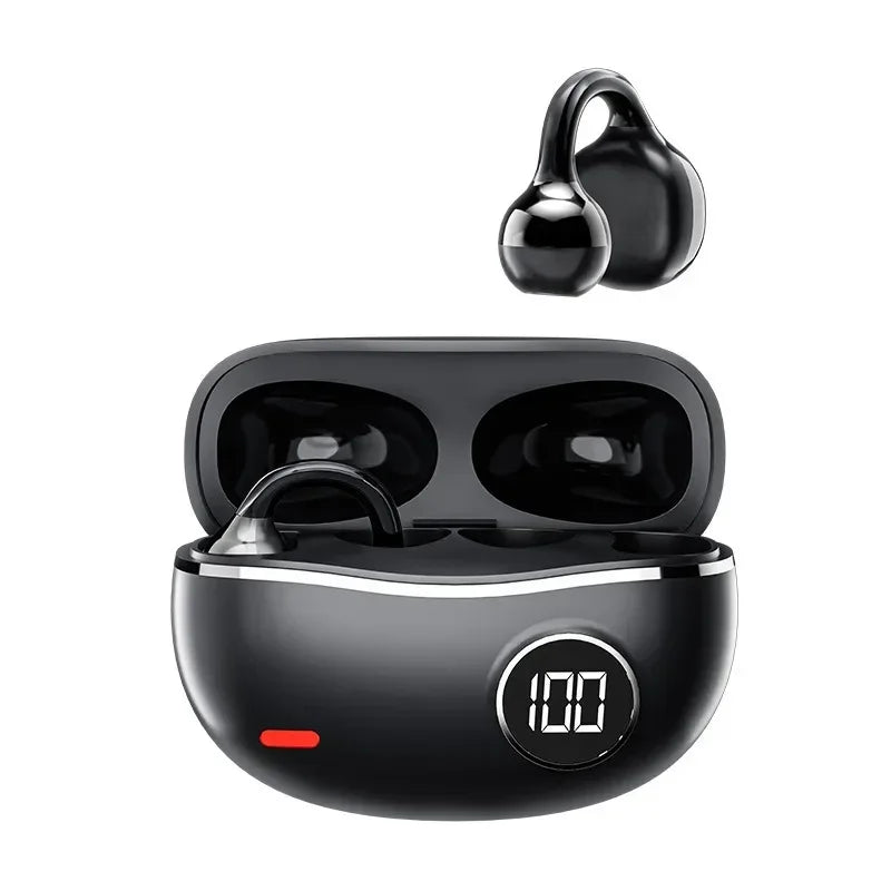 M91 Wireless Bluetooth Earphone HIFI Stereo Sound ENC Headphones Power Display Earbuds For Smartphone Ear Clip Headset