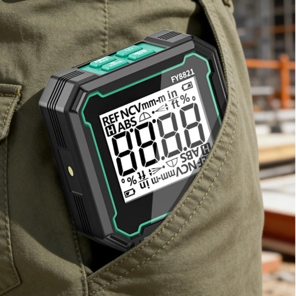 FY8821/FY8822 High Accuracy Digital Angle Finder With Level Magnetic Slope Meter With A Lithium Battery And Type-C Charging