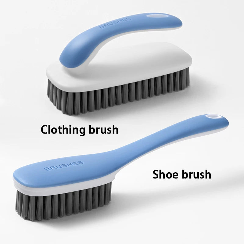 2Pcs Shoe and Laundry Brush Set Soft-Bristle Household Brush Multifunctional Cleaning Shoe Brush