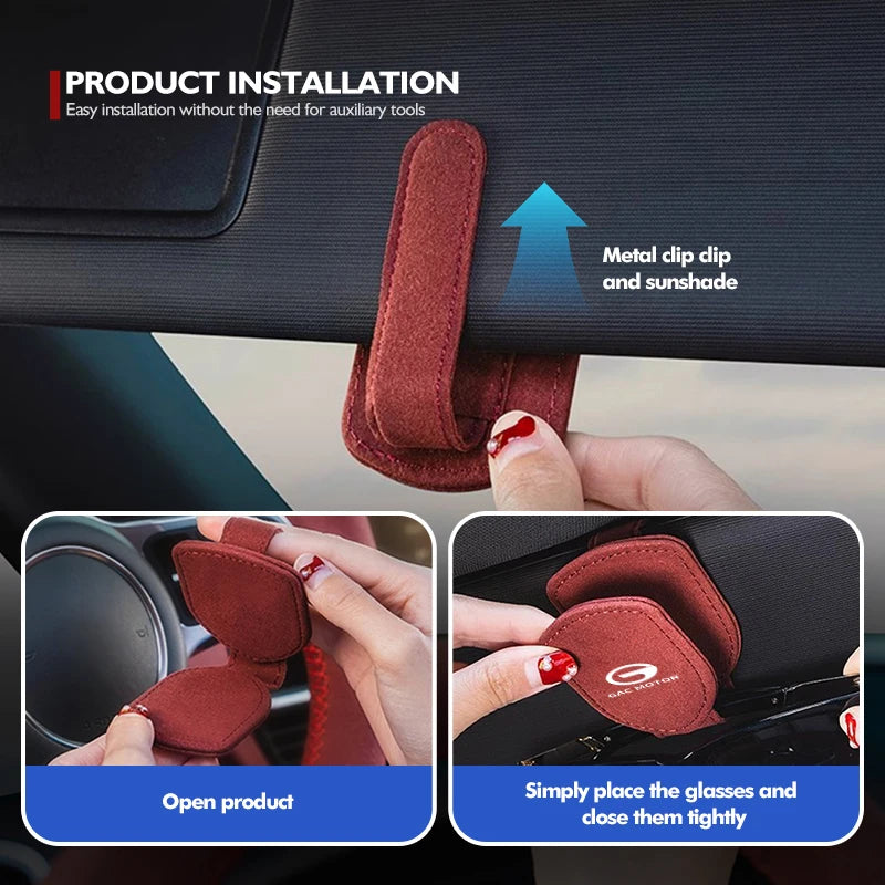 Car Eyeglass Holder Sun Visor Glasses Storage Clip For GAC MOTOR Trumpchi Aion S Aion Y AION V iA5 GS4 GS5 GS8 GA4