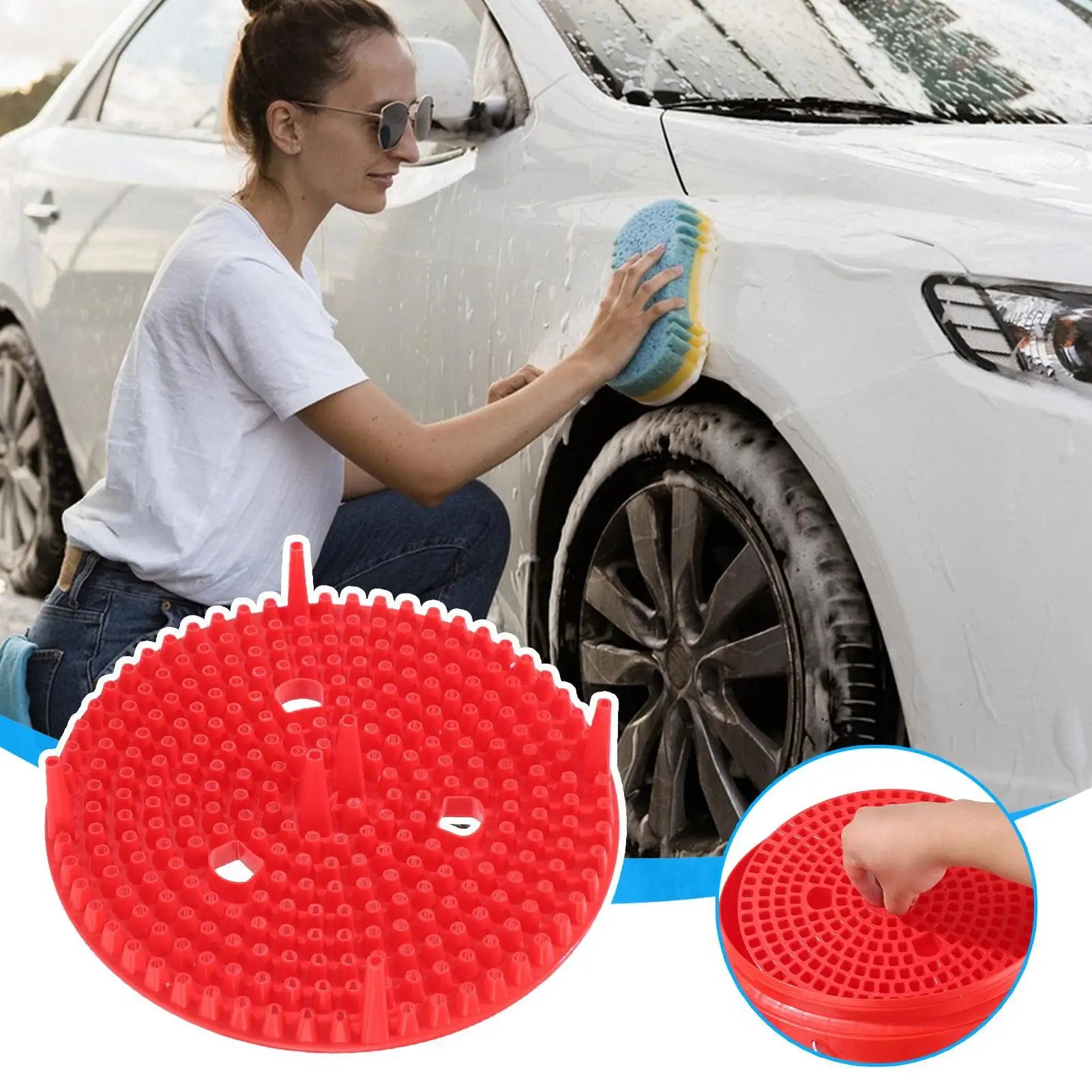 Car Wash Bucket Insert 10.2" Diameter Car Wash Filter Remove dirt debrisUniversal Cleaning Tools for Washing Cars truck SUV