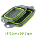 Silicone Folding Drainer Basket Portable Kitchen Strainer Fruit Vegetable Washing Folding Drainer Kitchenware Drain Device