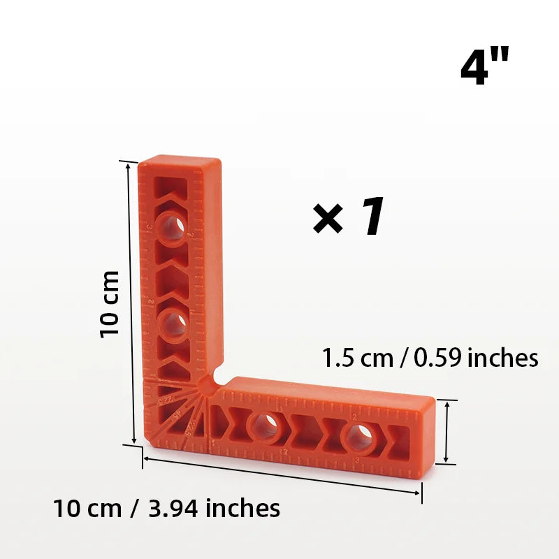 90 Degree Auxiliary Positioner Squares Right Angle Ruler Clamps Reusable Plastic L Fixed Corner Gripper Woodworking Holder Tools
