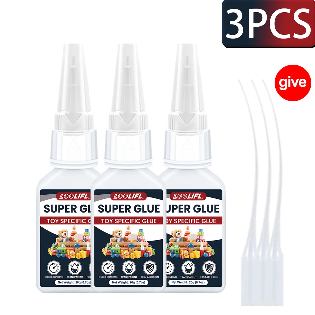 LOOLIFL Multi-Purpose Super Glue Cyanoacrylate Adhesive Instant Stronger All Bonding Glue for Resin Ceramic Metal Glass Plastic