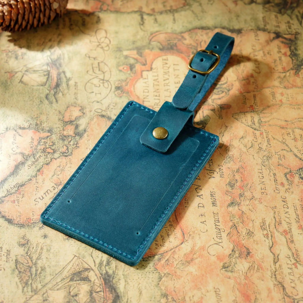 Free Custom Letters New Top Layer Cowhide Aircraft Boarding Pass Creative Travel Box Hanging Tag Checked In Leather Luggage Tag