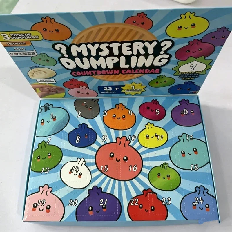 Mystery Dumpling Advent Calendar Slow Resilience Anxiety Relief 24-Day Countdown Calendar Fidget stress relief toy gifts