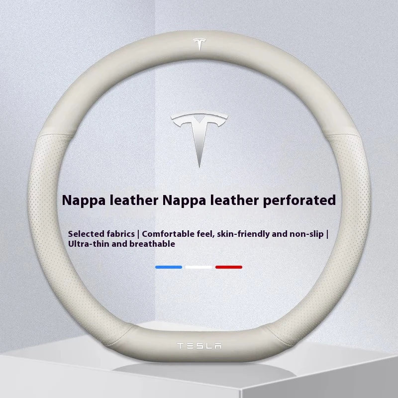 Suede Anti-slip Leather Car Steering Wheel Cover Auto Accessories for Tesla Model 3 Highland Y Juniper S Model X Roadster