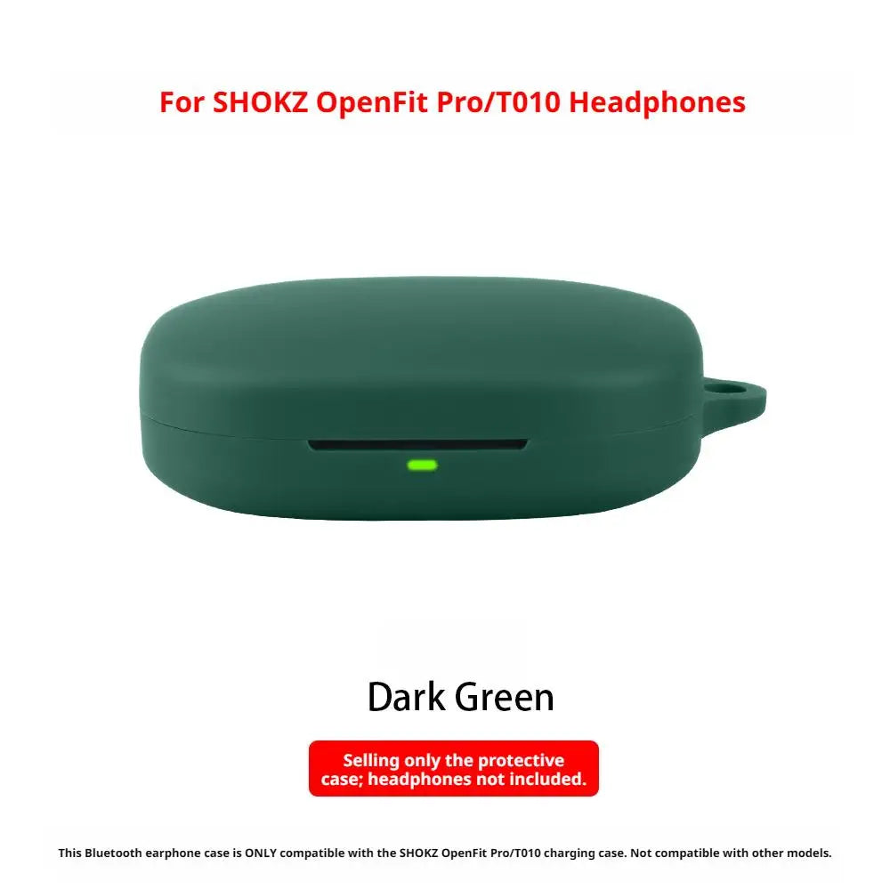 Protective Case for SHOKZ OpenFit Pro T010 Soft Silicone Shockproof Cover with Hook Anti-Fingerprint Dustproof Headphone Shell
