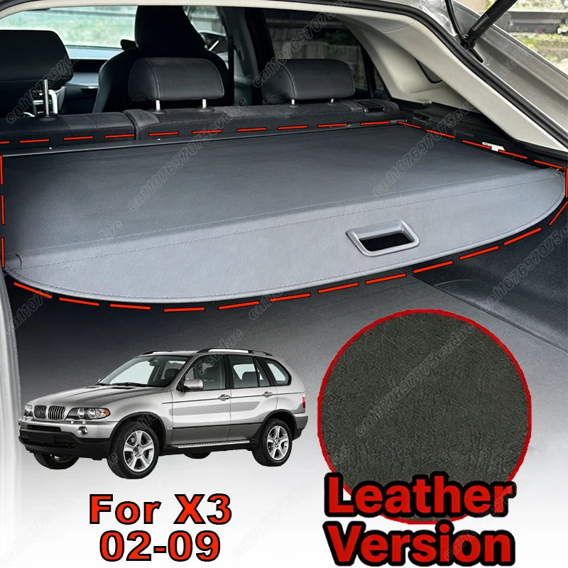 For BMW X1 X3 X5 1999-2026 Retractable Rear Trunk Cargo Cover Luggage Privacy Security Shield Parcel Shelf Car Interior Kit