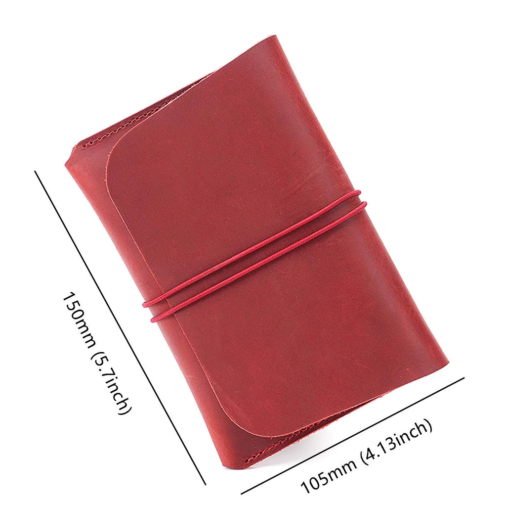 Rope Full Grain Cowhide Leather Long Purse Passport Crazy Horse Genuine Leather Travel Wallet for Men Passport Caesar Cover