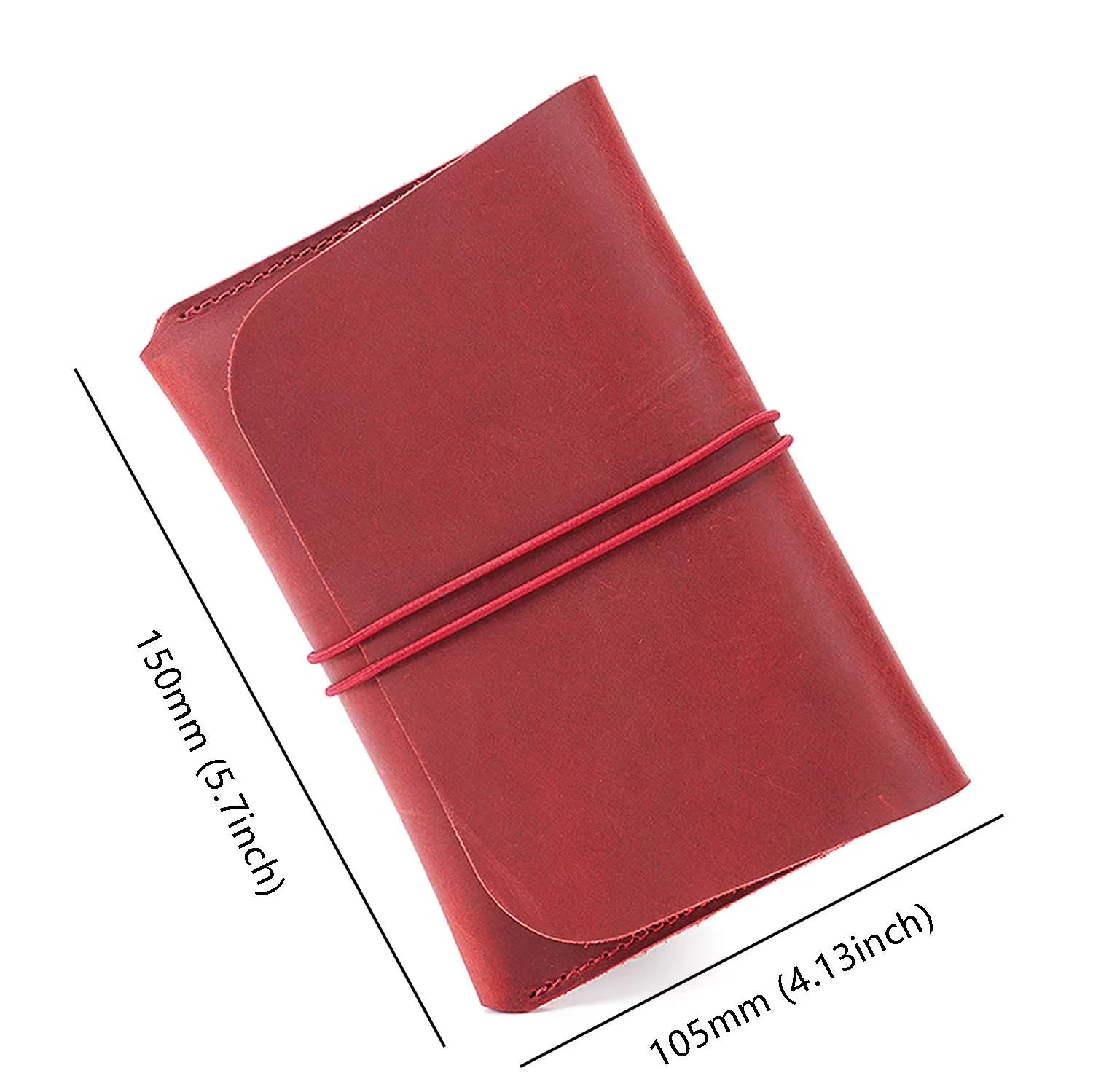Rope Full Grain Cowhide Leather Long Purse Passport Crazy Horse Genuine Leather Travel Wallet for Men Passport Caesar Cover